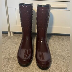 Hunter Women's Refined Quilted Gloss Rain Boots